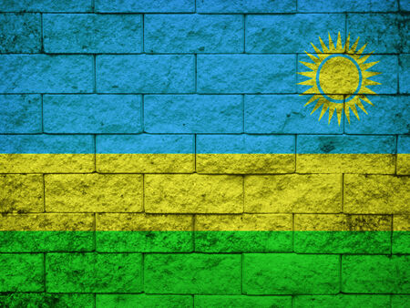 Grunge flag of Rwandaの写真素材