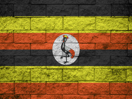 Grunge flag of Ugandaの写真素材