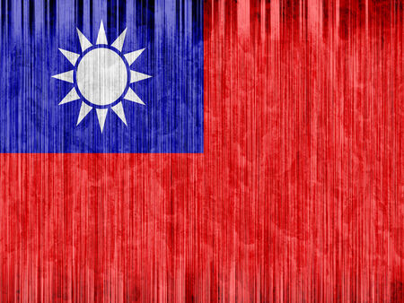 Taiwan flag paper textureの写真素材
