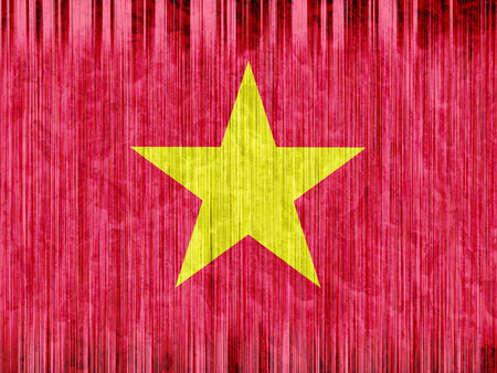 Vietnam flag paper textureの写真素材
