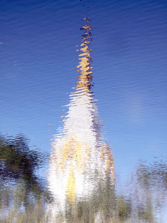 Water with reflection pattern backgroundの写真素材