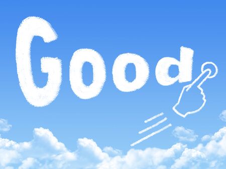 Good message cloud shapeの写真素材