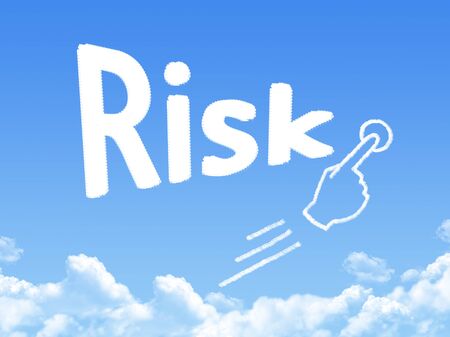 risk message cloud shapeの写真素材