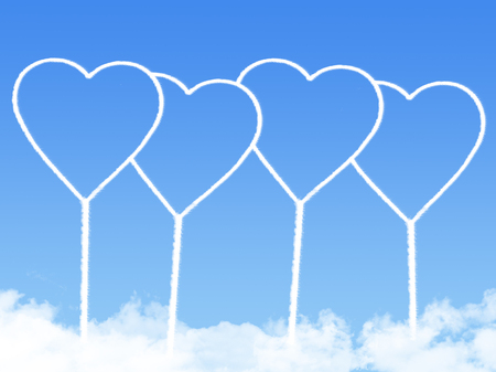 heart cloud shapeの写真素材