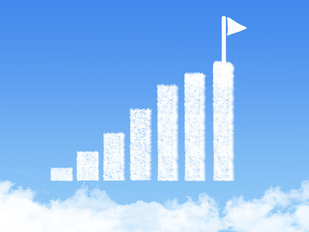 Cloud bar chart. Success in business conceptの写真素材