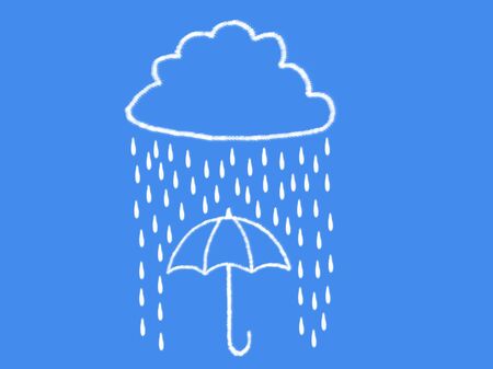 cloud and rain cloud shapeの写真素材