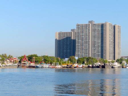 Bangkok, Thailand - May 30, 2015 : Modern glass building of "Bangkok Business Center"のeditorial素材