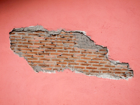 old walls are crackedの写真素材