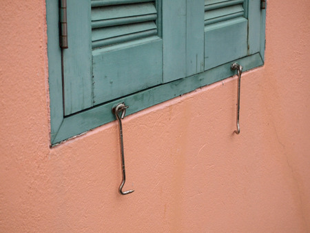 wood window close up