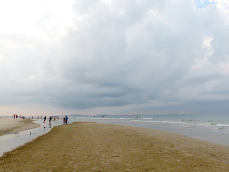 sea on the sand beachのeditorial素材