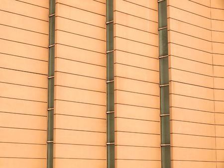 modern wall made ouf of concrete blocksの写真素材