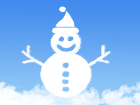 snowman cloud by christmas conceptの写真素材