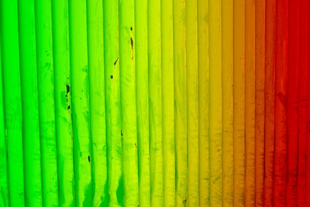 reggae color with panel steel wall backgroundの写真素材