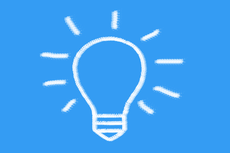 light bulb idea of shape cloudの写真素材