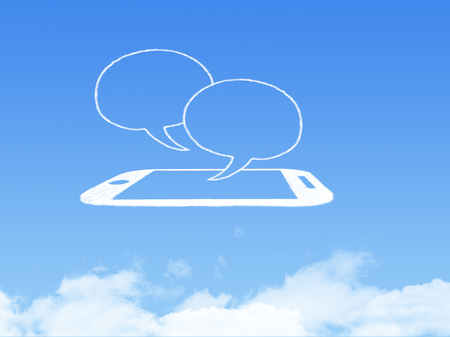 Cloud Computing Concept.mobile phone message cloud shapeの写真素材