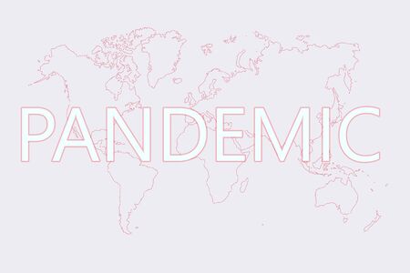 Outbreak Pandemic Covid-19. Concept of world mapの写真素材