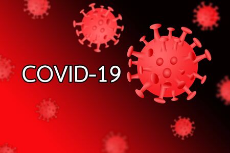 Coronavirus disease COVID-19 infection medical illustration,3D illustrationの写真素材