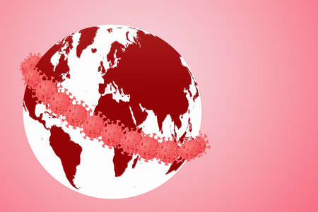 Coronavirus disease COVID-19 infection medical illustration,3D illustrationの写真素材