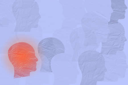covid-19 public health risk disease and flu outbreak , pandemic medical illustration conceptの写真素材