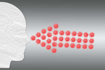 covid-19 public health risk disease and flu outbreak , pandemic medical 3d illustration conceptの写真素材