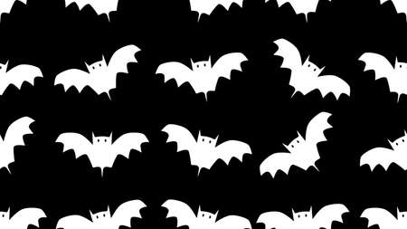 seamless bat Halloween on black background , illustration concept