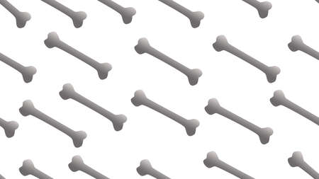 Skeleton seamless cartoon on white background , illustration concept