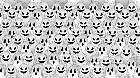 Ghost cartoon on white background , illustration conceptの写真素材