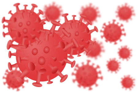 Coronavirus disease COVID-19 infection medical illustration,3D illustrationの写真素材