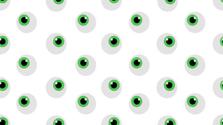 green eyes seamless cartoon on white background , illustration conceptの写真素材
