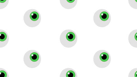 green eyes seamless cartoon on white background , illustration conceptの写真素材