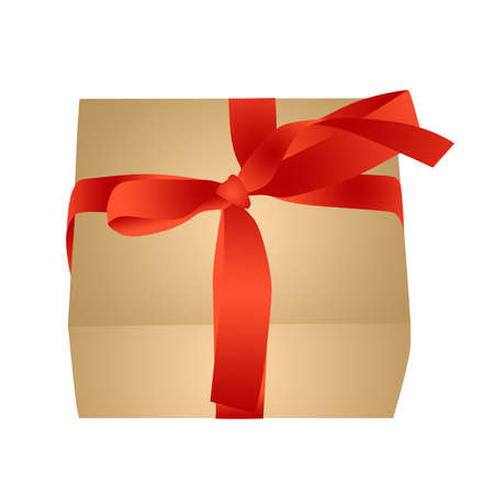 gift box isolated on white backgroundの写真素材