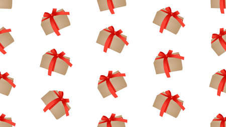 seamless gift box isolated on white backgroundの写真素材