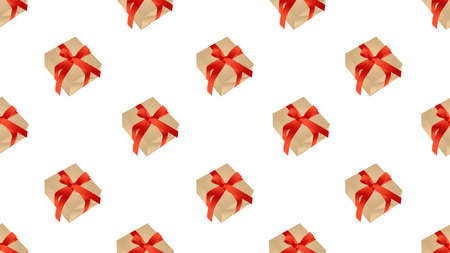 seamless gift box isolated on white background