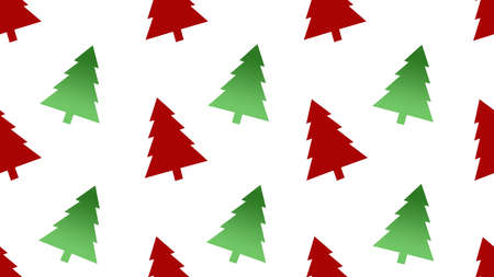 Paper cut christmas tree seamless on white background , illustration conceptの写真素材