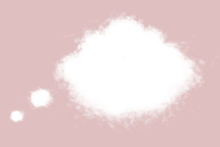 cloud on pink background,idea box conceptの写真素材
