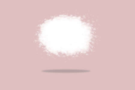 cloud floating on pink background. minimal creative idea conceptの写真素材