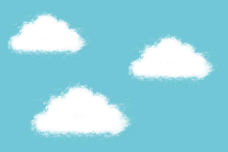 cloud floating on blue background. minimal creative idea conceptの写真素材