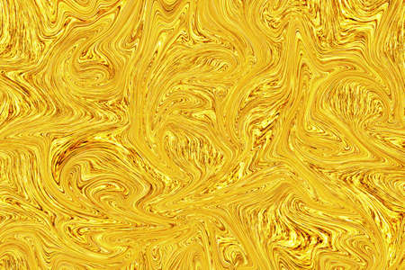 Liquid gold paint on white paper abstract backgroundの写真素材
