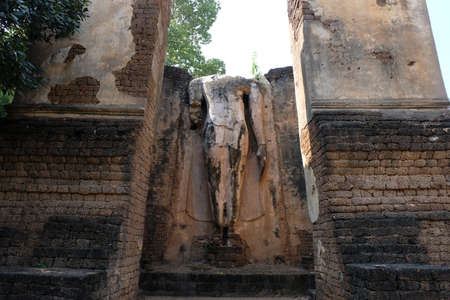 Wat Hua Khan Temple, Si Satchanalai at the Historical Park in Sukhothaiの写真素材