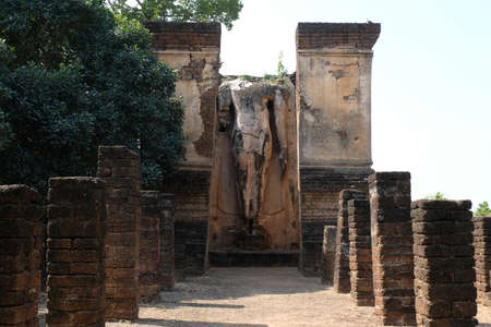 Wat Hua Khan Temple, Si Satchanalai at the Historical Park in Sukhothaiの写真素材