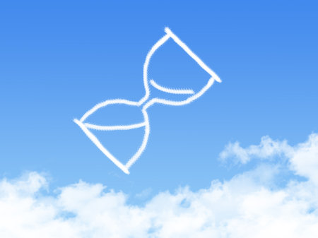 waiting cloud shape on blue skyの写真素材