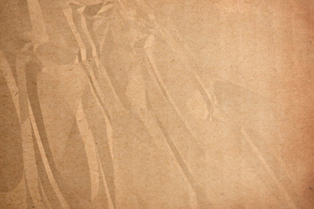 crumpled brown paper background close upの写真素材