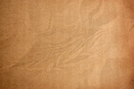crumpled brown paper background close upの写真素材