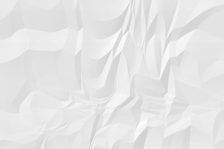 crumpled white paper background close upの写真素材