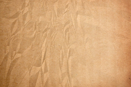 crumpled brown paper background close upの写真素材
