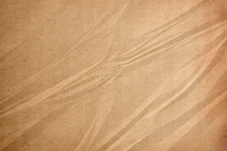 crumpled brown paper background close upの写真素材