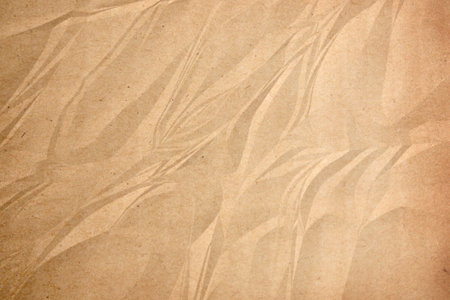 crumpled brown paper background close upの写真素材