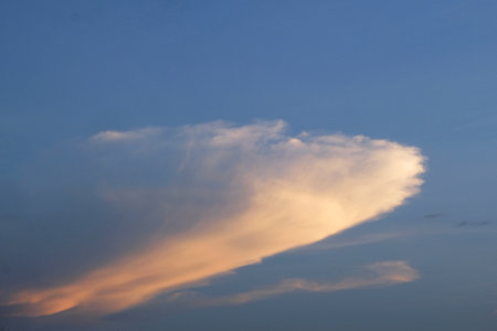 blue sky and beautiful cloudsの写真素材