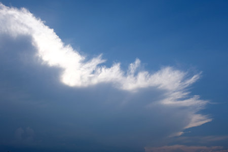 blue sky and beautiful cloudsの写真素材
