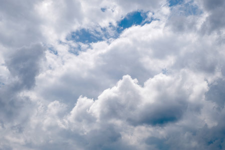blue sky and beautiful cloudsの写真素材